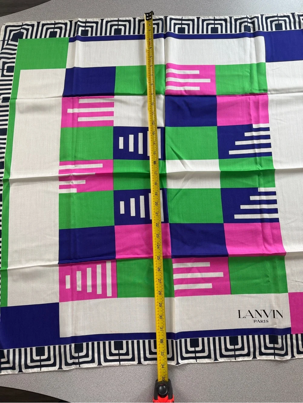 Vintage Lanvin Paris Colorblock  Scarf